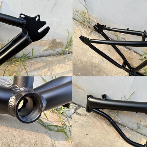 AUTES 2.75L Bicycle Gas Frame w/o Kickstand, Fuel Tank Built in 2.75L Frame - Gas Motorized Bicycle (Black)