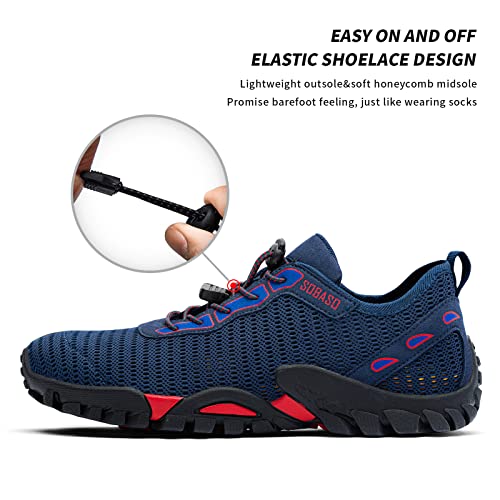 Image of SOBASO Water Shoes Women Men Quick Drying Swim Beach Aqua Shoes for Water Sport Diving Hiking Sailing Travel