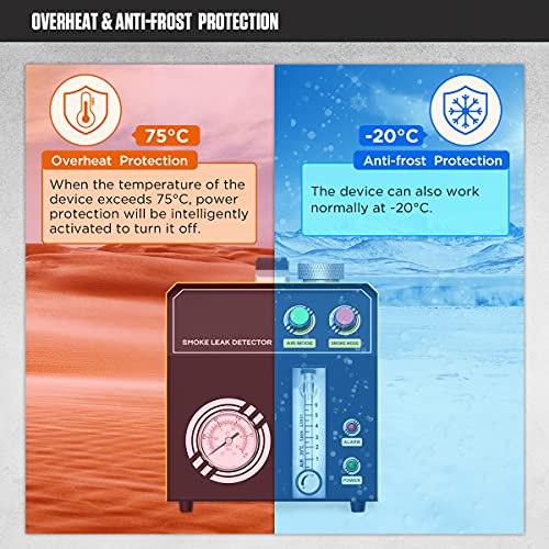 Smoke Leak Detector Evap Smoke Machine Leak Tester 2 Modes Fuel Pipe Leak Tester Auto Smoke Machine Leak Detector With Adjustable Flow Meter For 12V Vehicles #TOP6