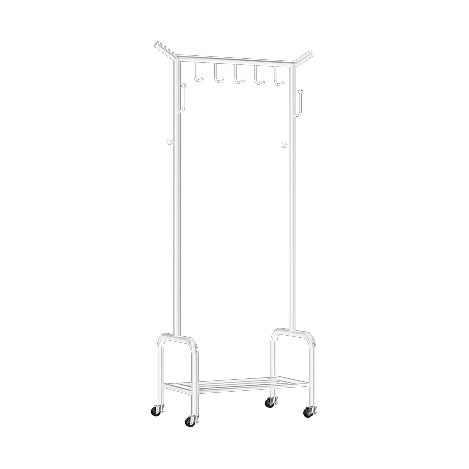 Organisateur de placard autonome à roulettes et étagères pour chambre