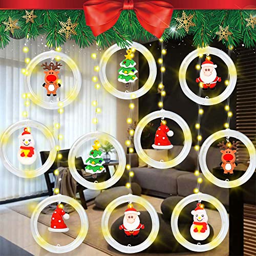 Weihnachtsdeko Lichterkette,Weihnachtsbeleuchtung Fenster,Hängende Weihnachtsdeko Lamp Cover
