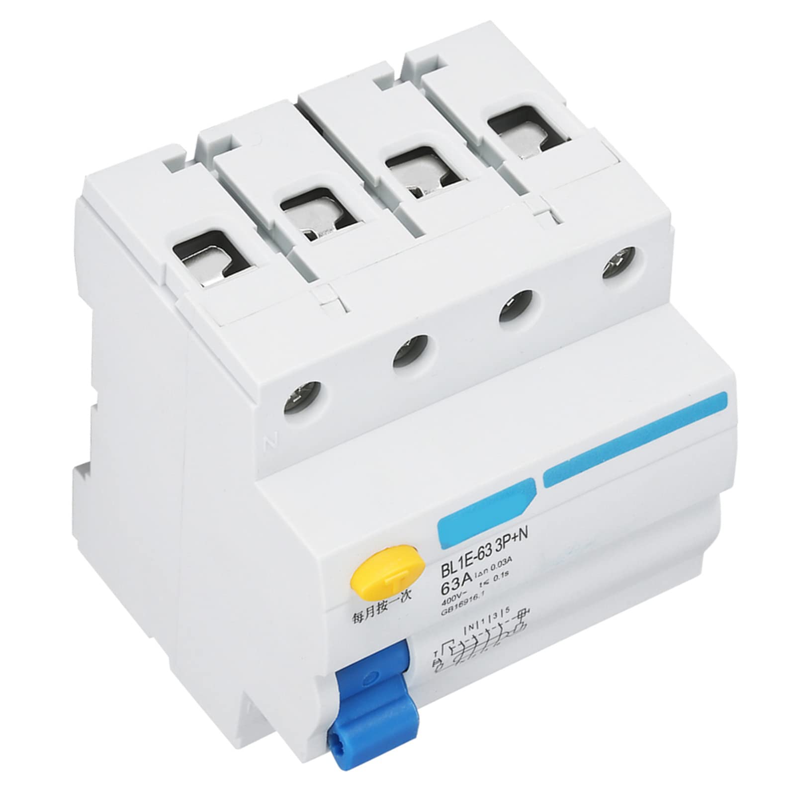 Disjoncteur Différentiel 3P+N 63A 230V 30mA RCCB pour Protection Installation Électrique Industrielle