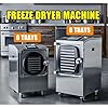Home Freeze Dryer, Home Food Storage Machine, Spacious Stainless Tray Chamber for Fruits Vegetables Herbs and Pet Treats with Low-Noise Operation, for Kitchen Pantry and Pet Bakery