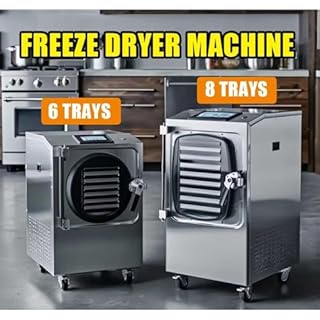 Home Freeze Dryer, Home Food Storage Machine, Spacious Stainless Tray Chamber for Fruits Vegetables Herbs and Pet Treats with Low-Noise Operation, for Kitchen Pantry and Pet Bakery