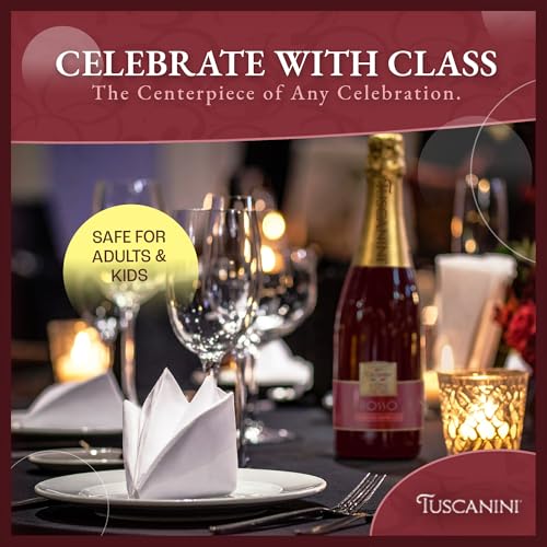 Tuscanini Sparkling Rose Grape Juice, 25.4oz (2 Pack) | Non-Alcoholic Celebration Drink | Festive Mushroom Cork | Refreshing & Elegant Sparkling Grape Juice | Perfect for Holidays, Weddings & Special Occasions
