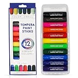 Color Swell Paint Sticks, 1 Pack, 12 Colors per Pack, Washable, Non-Toxic, Quick Drying, for Kids and All Other Artists