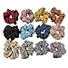 Produktbild 12 Pcs Mädchen Pferdeschwanz Halter Haargummis | Damen Gummibänder Haarschmuck | 12 Farben Stirnbänder Seile | Haar Haarbänder Elastisches Scrunchie | Bekleidungszubehör