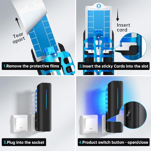 BURLAN Flying Insect Trap Plug in Fruit Fly Indoor 9W Night UV Light - image 8