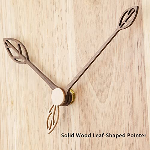 VIVILINEN Reloj de Pared de Madera de 30 cm Silencioso, Estilo Moderno Sin Marco, para Cocina, Salon, Oficina, Dormitorio - imagen 9