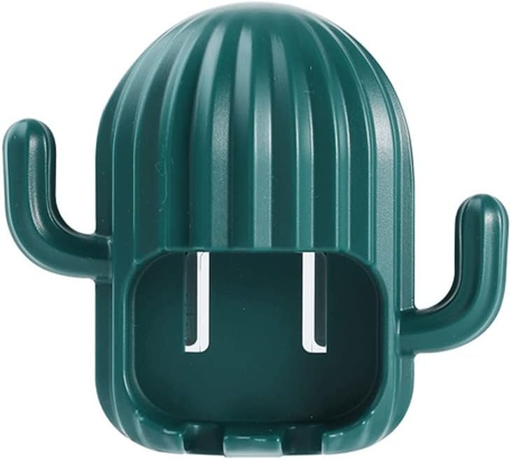 Wall Self-Adhesive Storage Rack Toothpaste Holder Wall-Mounted Toothbrush Hook Drain Shelf of Bathroom(D)