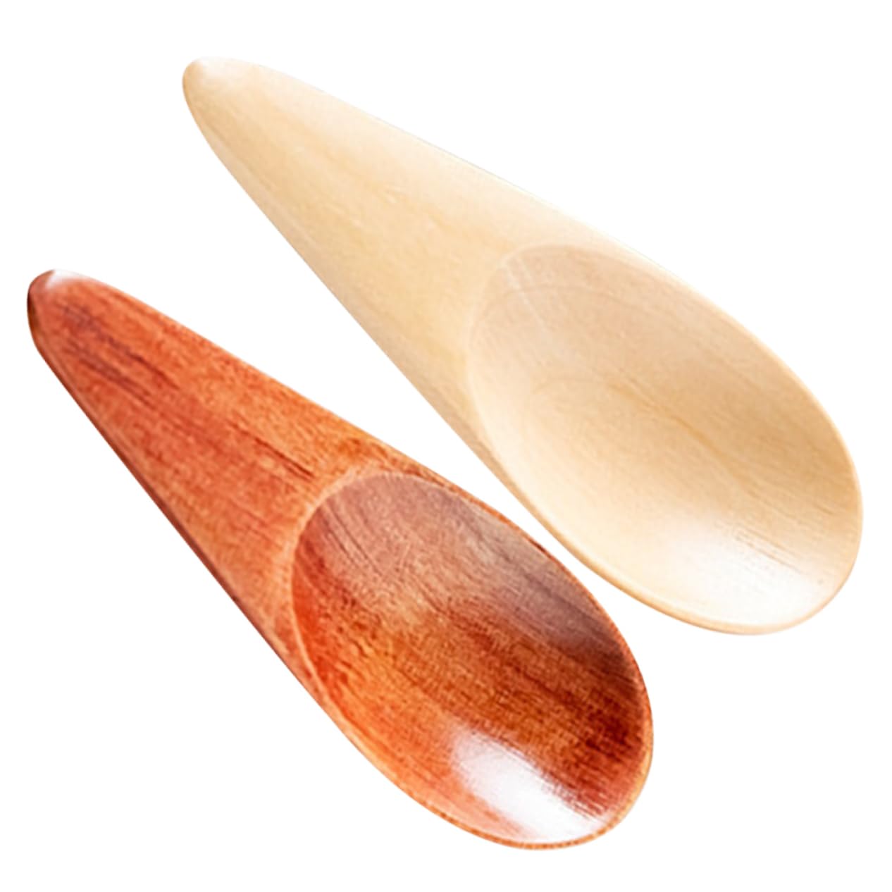 OUNONA 4sets Elegant Wooden Tea Scoops Small Chasaji Spoons for Loose Tea Coffee Sugar Salt Seasoning 2pcs*4