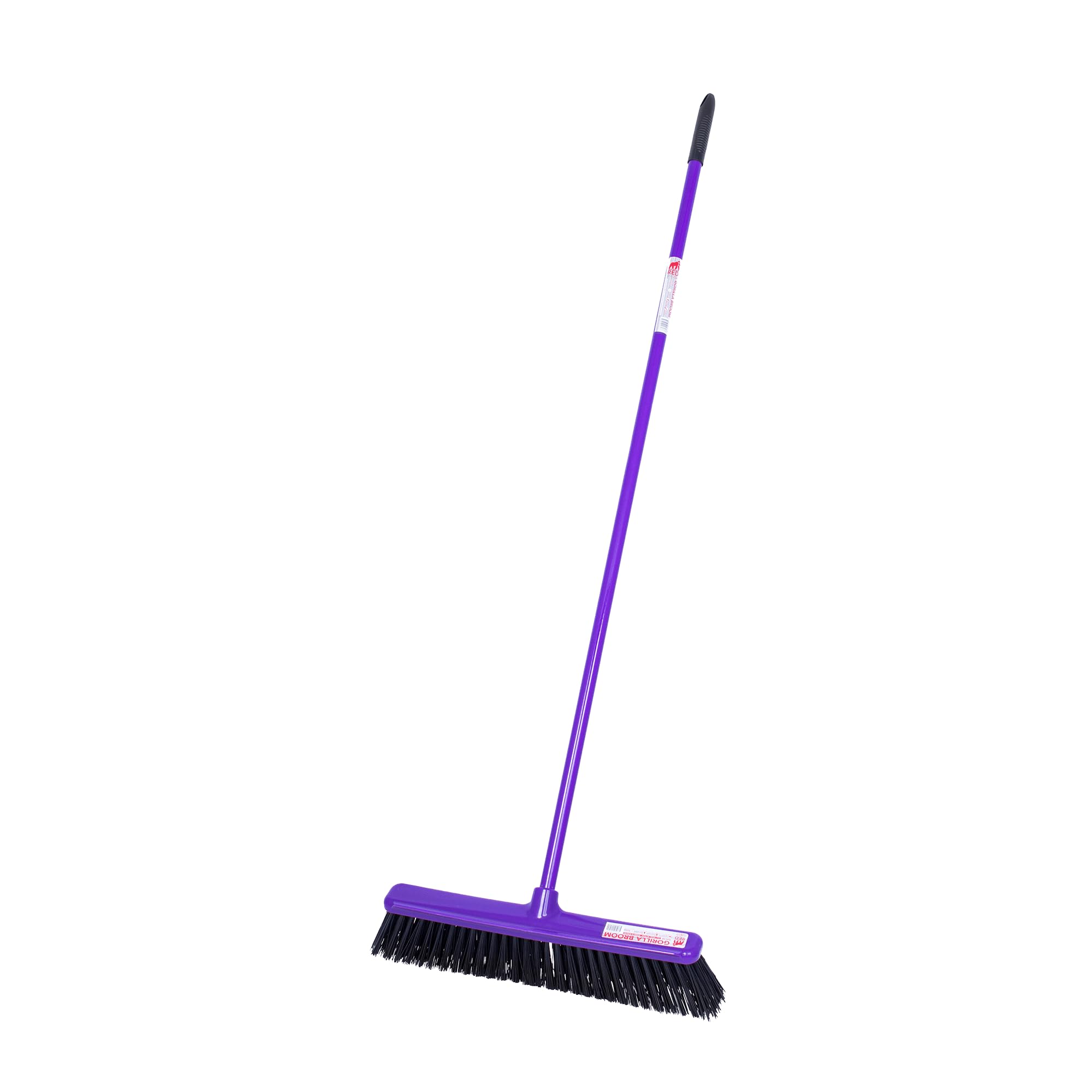 Red Gorilla Purple Broom In Sweeping Brush Hard Bristles Wide 50Cm Head Weather Resistant For Indoors Outdoors 1.5M Long