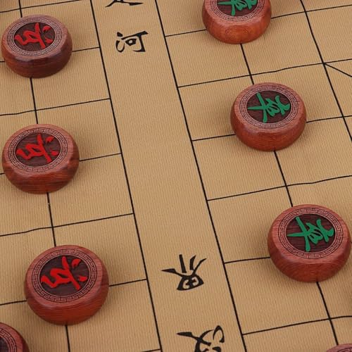 Jeu d'échecs chinois avec étui PU pour éviter de perdre les pions - 4