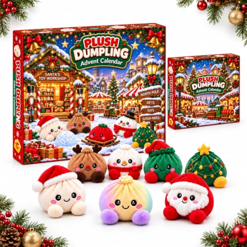 Christmas Plush Dumpling Advent Calendar 2026, 24 Days Countdown Calendar, Festive Holiday Gift Adults - image 1