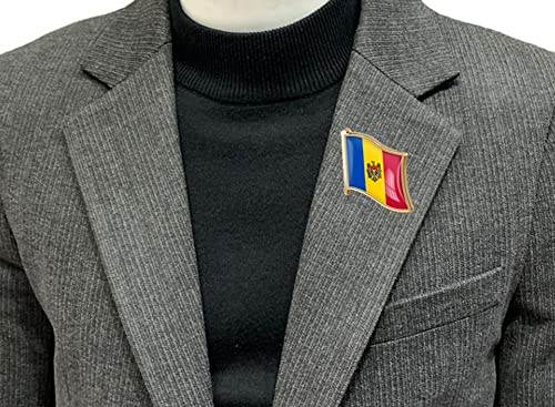 Image of vmcoatdu Country Flag Pin Badge International Travel Brooch Metal Alloy Souvenir Pin for Hat Clothes Backpack
