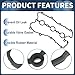 INFINAUTO Valve Cover Gasket, Cylinder Head Valve Seal Gasket No.06E103484G for A4 2005-2008 for A6 2005-2008 Black, Rocker Cover Gasket 1 Pc