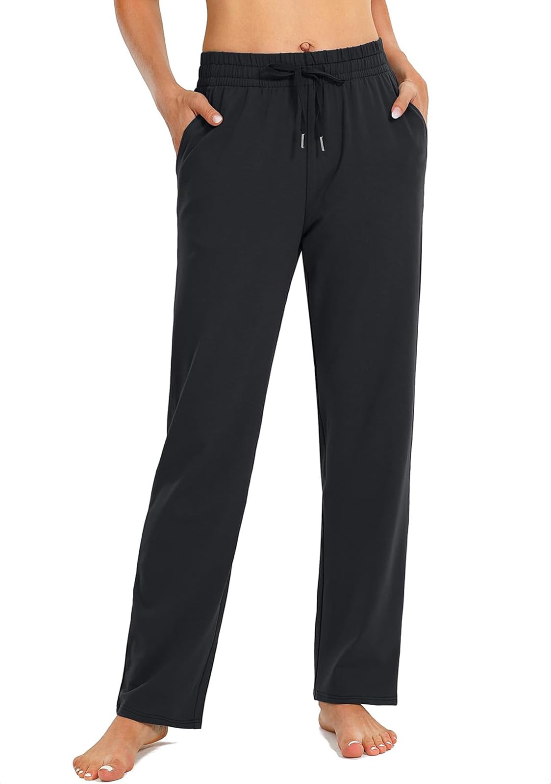 EUHOM Jogginghose Damen Sporthose Lang Baumwolle Yogahose Frauen Bequem Freizeithose Gerades Bein Trainingshose Sweatpants für Jogging Sport Yoga