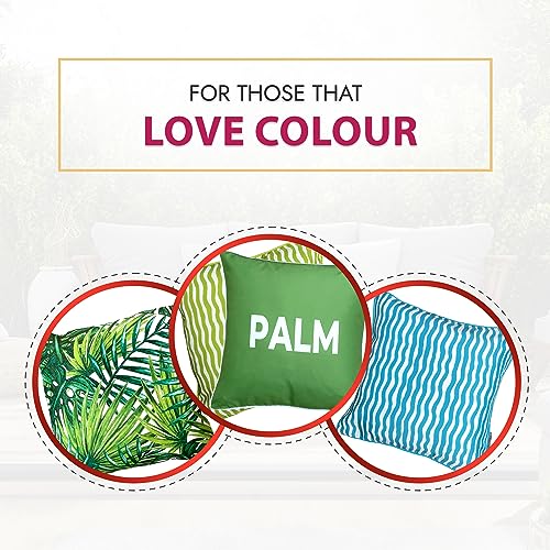 Ragged Rose Showerproof Garden Cushion Covers, 44 cm x 44 cm Printed Sofa & Outdoor Seat Cushion Covers for Garden & Patio - Image 2