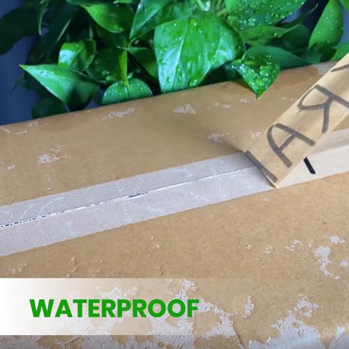 ADHES Kraftpapier Verpackungsband Paketklebeband Papier Kraft Packband,Eco Umweltfreundlich,Recycelbar,Braun,50mm x 55m,3Rolle