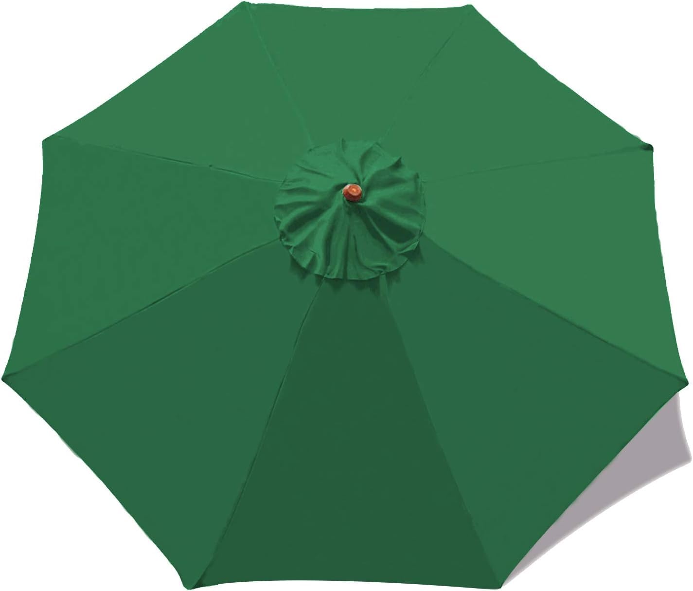 Tissu pour Parasol 8 Baleines 3 Mètres en Vert - Remplacement Résistant et Épais pour Parasols de Terrasse