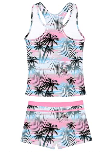 Image of Little Girls' Summer Swimwear Two Piece Boyshort Tankini Kids Swimsuit