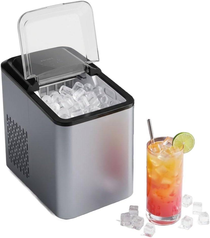 Porodo LifeStyle Portable Outdoor Ice Cube Machine, Instant Bullet Ice Cube Maker Countertop, 8min Quick Ice, 12Kg Daily Output, Small & Large Ice, 2.2L Large Capacity, for Home & Camping & Office