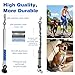 Bicycle Dog Leash for Riding, Hands Free 150° Rotating Built-in Shock Absorber Bike Retractable Leashes for Cycling, Elastic Nylon Adjusted Car Holder Seat Belt Rope (Silver)