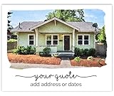 Custom Watercolor House Portrait Artwork Digital Painting of Home from Photo Personalized Wall Art Print Unframed (8x10)