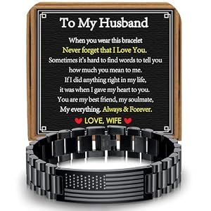 Stainless Steel American Flag Watch Band Bracelet for Men, to My Man/Husband/Son/Grandpa Unique Birthday Anniversary Jewelry Gifts