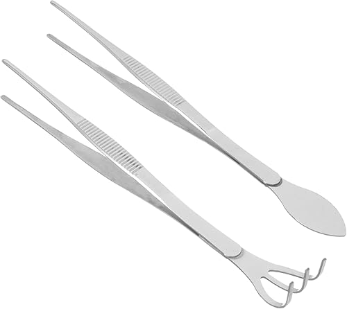 Miniatura 1 de Mini espátula, 1 juego de pinzas para bonsái, rastrillo pequeño, rastrillo de raíz, plantas de rastrillo de raíz de bonsái, pinzas para