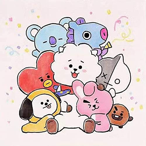 防弹少年团 ダイヤモンドアートツール 5D Diyのダイヤモンド塗装キット ダイアモンドビーズ絵画 刺繍キット 5Dダイヤモンド塗装キット クロスステッチキット 絵画キット 塗装ツール DIY・手作り絵画手芸キット 5D モザイクアート ダイヤモンド塗装 全面貼り付けタイプ 萌え 誕生日 グッズ (F, 30*30CM)