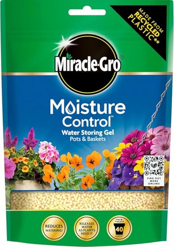 Miracle-Gro Slow Release Moisture Control 200g – Water-Storing Gel Crystals for Pots, Tubs & Hanging Baskets – Reduces Watering Frequency