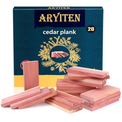Aryiten Cedar Blocks for Clothes Storage, 20 Pack Planks -