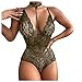 Damen Dessous Sexy Spitze Einteiliger Bodysuit Reizwäsche Erotische tiefem V-Ausschnitt und Rückenfreiem Lingerie Erotic Neckholder Negligee für Frauen Sexy Lace Babydoll Body Teddy Nightwear