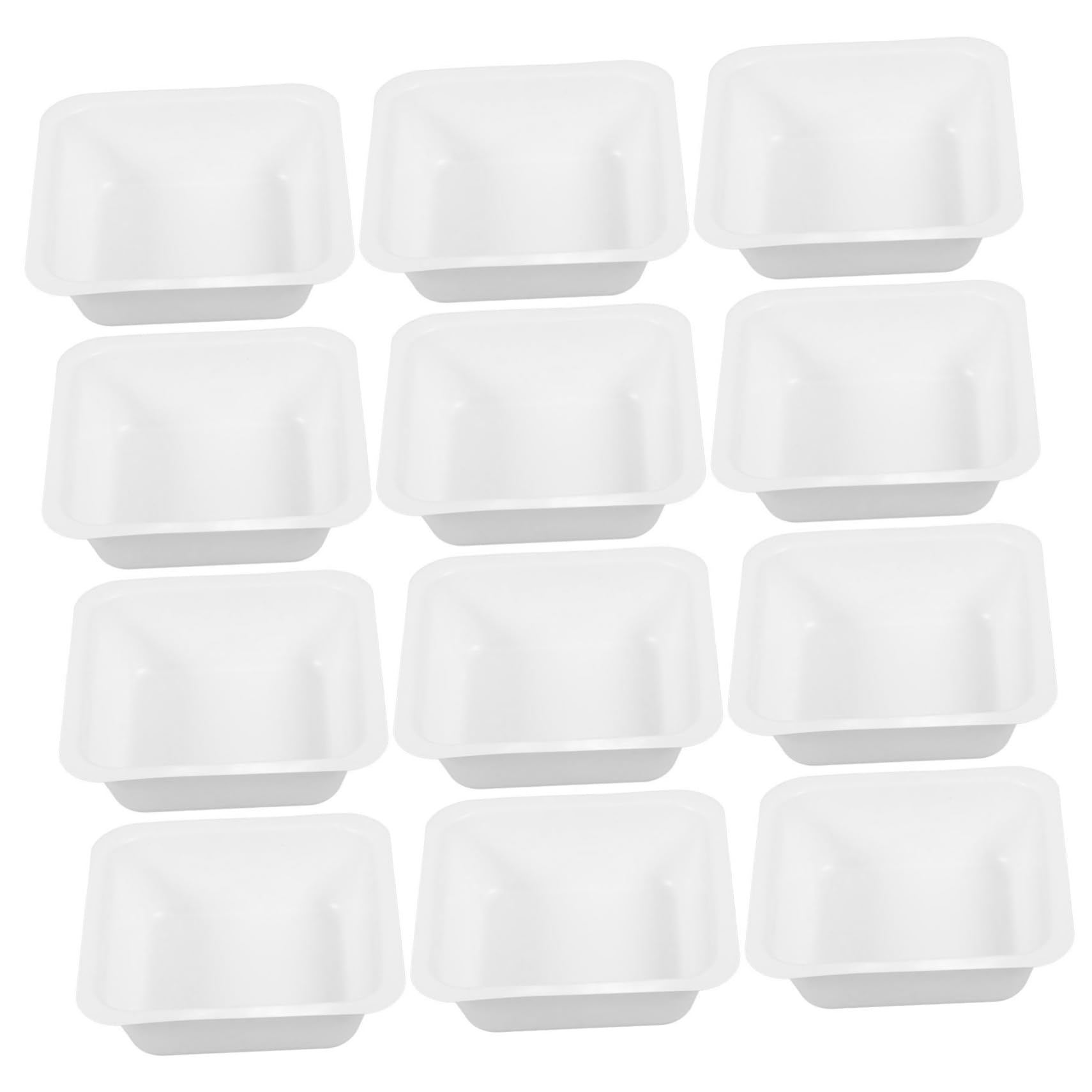 60 Pièces plateau de pesée plats de pesée carrés pour étain plateaux Bac de stockage pour échantillons Récipient de pesage bateaux de pesée plaques d'échantillons Plastique blanche