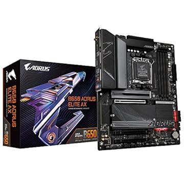 GIGABYTE Placa-mãe B650 AORUS Elite AX AMD B650 ATX com DDR5, PCIe 5.0, WiFi 6E, garantia de 5 anos