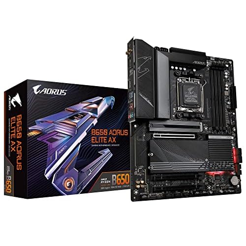 GIGABYTE B650 AORUS Elite AX AMD B650 ATX Motherboard with DDR5, PCIe 5.0, WiFi 6E, 5-Year Warranty