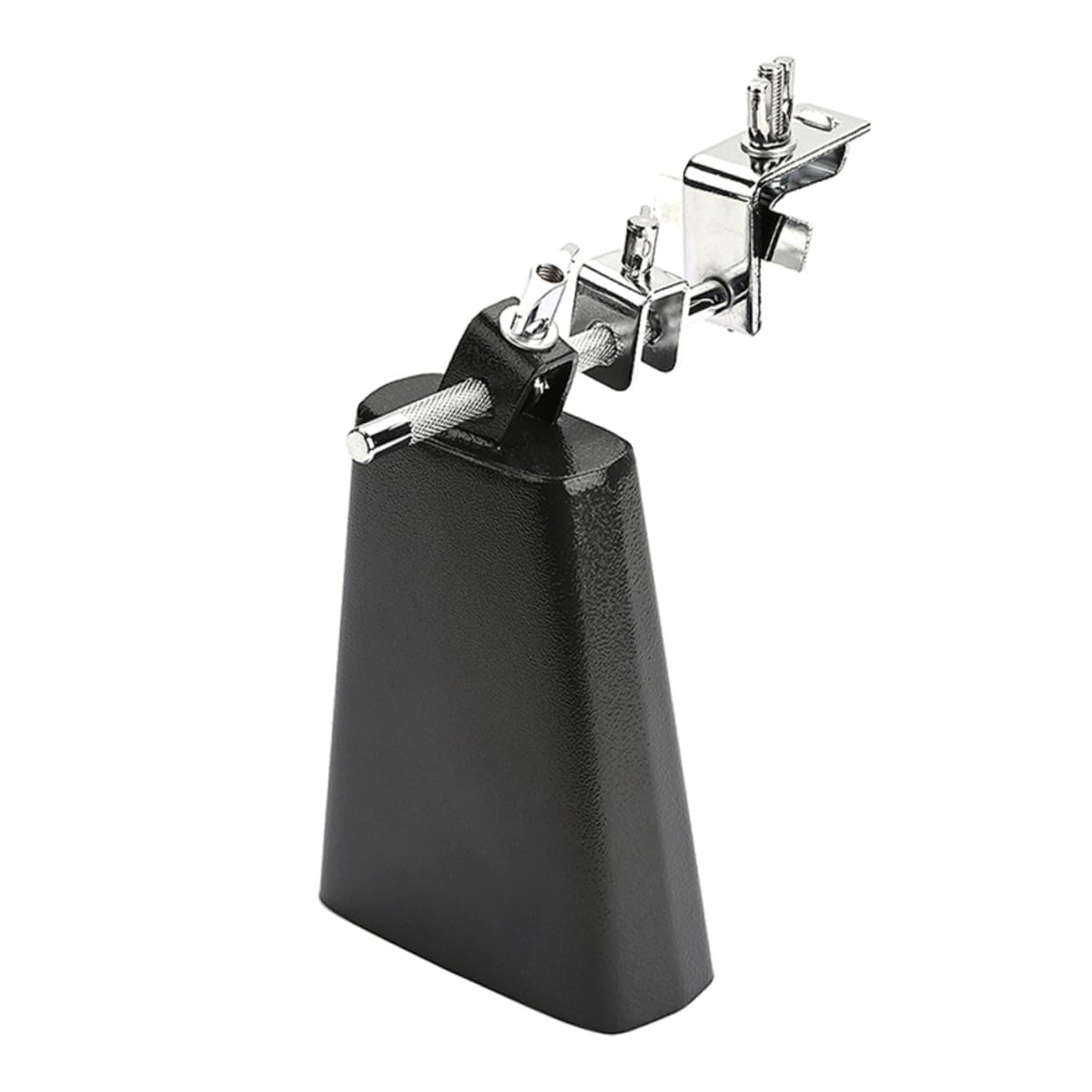 Mobestech Cencerro Accesorio Profesional para Batería de Metal Negro Sonido Rico y Seguro Adecuado para Estudiantes y Percusión en Conjunto de Batería