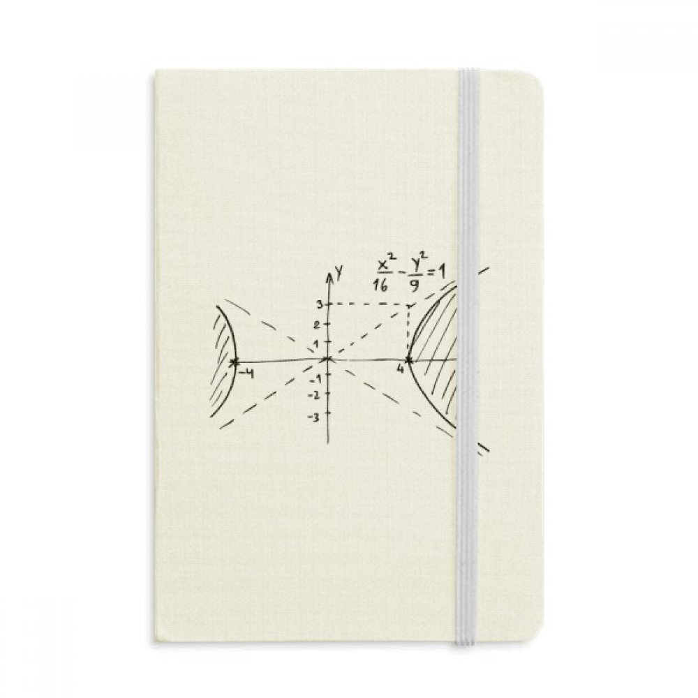 Notebook courbe hyperbolique mathématique A5 couverture rigide tissu journal écriture classique - 5