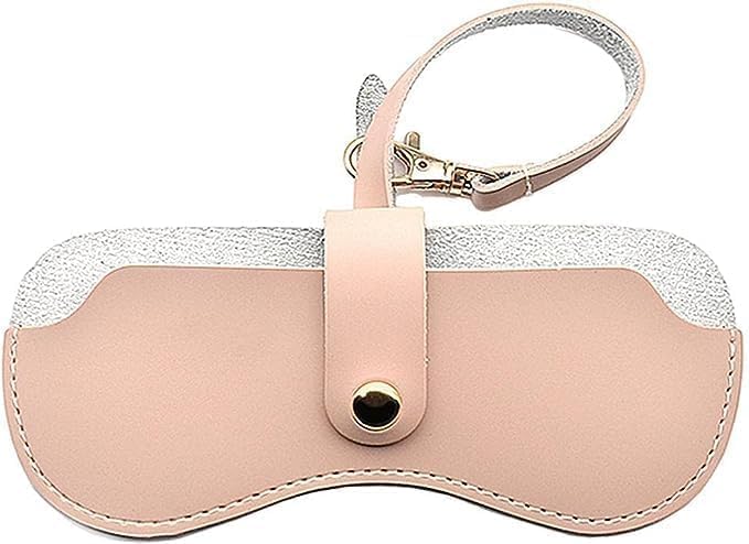 Pink Soft Leather Glasses Case Pouch Eyeglasses Bag Organizer Storage Portable Sunglasses for Women Men Eyewear Sleeve