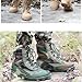 QKLMWES Men's High Top Lace Up Work Military Tactical Boots Non-Slip Rubber Outsole Wear Resistance Lightweight Combat Boots For Outdoor Trekking Commando Army Desert Jungle Backpacking (green 1,8.5)