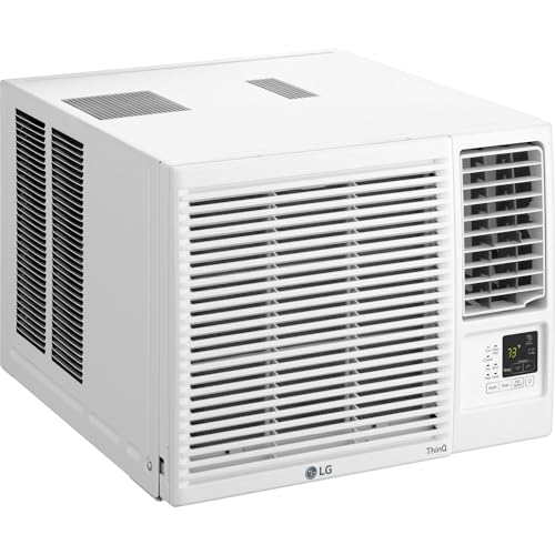 LG 7,600 BTU Smart Window Air Conditioner with Heat, 115V, Cools up to 330 Sq. Ft., Window AC with Smartphone and Voice Control, LG ThinQ Technology, Compatible with Alexa and Hey Google