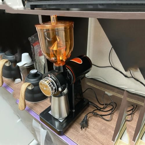 HOYZHDQ HOYZHDQ コーヒーミル 電動 電動コーヒーグラインダー 8段階変速調整 小型 家庭用 電動 手作り家庭用 機械ステンレス鋼の刃 コーヒー店 ケーキ店ドーナツ店などに適用 の商品画像 7