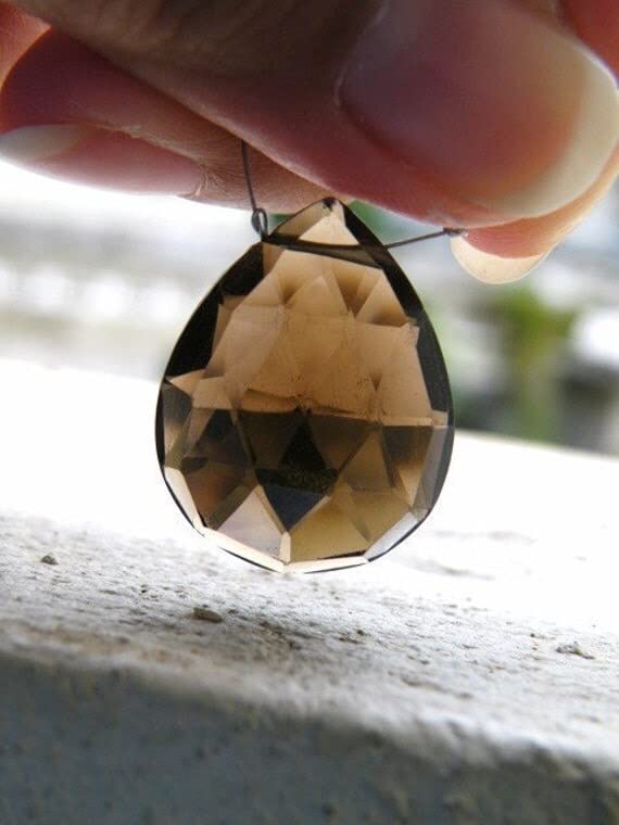 Smoky Quartz briolette pour vos ateliers de création de bijoux bohèmes chics