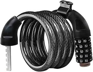 5 Combination Bike Lock Cable Lock Chain Lock Bike Cable Lock Bicycle Lock Password Car Lock Lengthen Black Black Christmas Garland