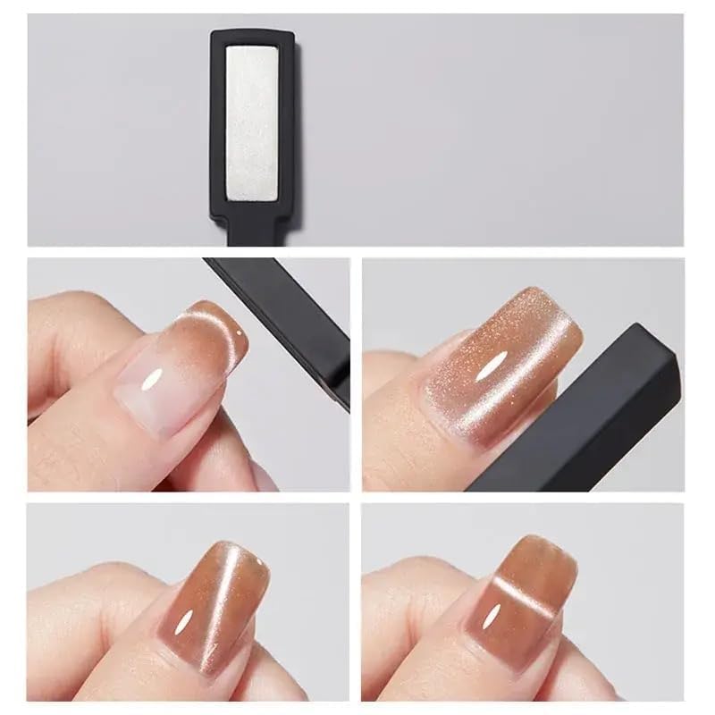 Image of Nail Art Magnet | 5 in 1 Magnet for Cat Eye Gel Nail Polish | Multifunctional Magnetic Nail Tool | Nail Design Tools, Nail Art Accessories DIY Home Salon