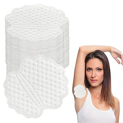 ZIOYA 100 Pcs Almohadillas Sudor Axilas Parches Sudor Axilas No Visibles Protector de Sudor Axilas Cómodas Parches Axilas Almohadillas de sudoración para unisexo Absorbe el Sudor y los Olores