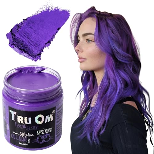 Image of Temporay Hair Color Wax | Metallic Shine | For Men & Women | DIY Instant Hair Color | Temporay Color 1 Day 1 Wash | No Ammonia, Bleach & Damage | Purple - 100 gram