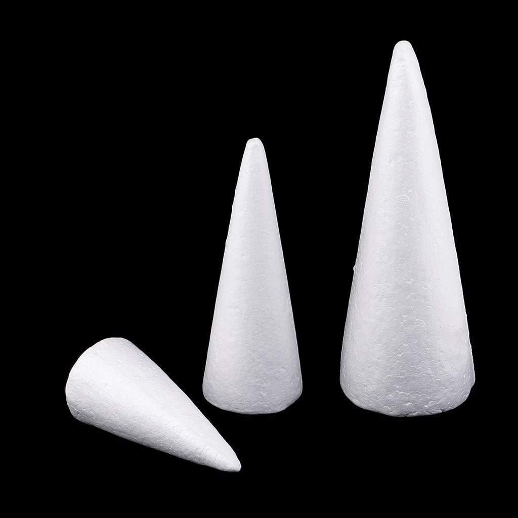 9-Pack Foam Cone Foam Materials Paint Decorative Cone for School and Science Modeling Projects, Thanksgiving Day Xmas Decors