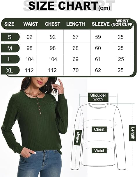 Damski sweter z okrągłym dekoltem, długi rękaw, Henley, koszulki, casualowy, lekka tunika, sweter z dzianiny, modny top